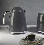 SMEG KLF03 Electric Kettle 1.7L (7 Cup), Retro Hot Water Boiler for Tea & Coffee, Fast Boiling, Auto Shut-Off, Soft Open Lid, 360° Swivel Base Countertop Kettle – Slate Grey (Renewed) - Image 3