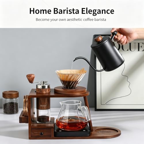 Coffee Organizer Stand, Pour Over Coffee Brewing Kit - Image 4