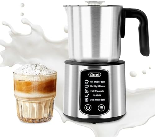 5 in 1 Stainless Steel Professional Milk Steamer by Gevi