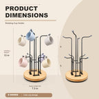 8-Hook 360°Rotating Coffee Cup Holder for Countertop, Mug Tree for Counter - Image 4