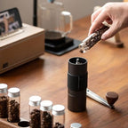 Coffee Bean Storage Tube Rack, Glass Containers with Wooden Holder for Home - Image 4