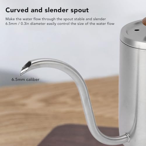 Gooseneck Kettle 600ml 304 Stainless Steel Wenge Handle - Image 7