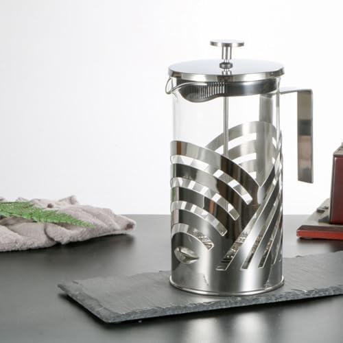 French Press Coffee Maker Espresso Coffee Maker Copper Cold Brew Heat Resistant Thickened Borosilicate Coffee Pot With 3 Stainless Steel Filter Screens(/Silver B,350ml) - Image 2