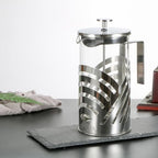 French Press Coffee Maker Espresso Coffee Maker Copper Cold Brew Heat Resistant Thickened Borosilicate Coffee Pot With 3 Stainless Steel Filter Screens(/Silver B,350ml) - Image 2