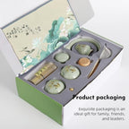 11 Pcs Matcha whisk Set,13 OZ,With 2 Cups and 1 Tea Can,Unique Cat Pattern Design，Complete Matcha Kit Set,Japanese Matcha Set,Perfect Matcha Kit for Matcha Tea Ceremony(Cat-Green) - Image 6