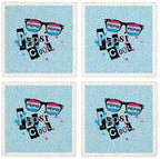CafePress Pepsi Cool Tumbled Stone - Set of 4 Coasters Set of 4 w/holder - Image 4