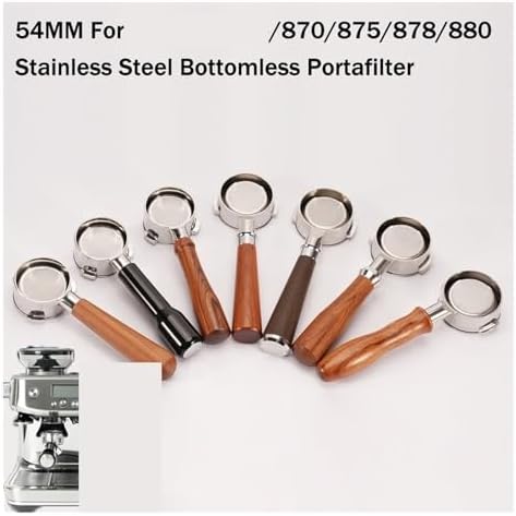 54mm Coffee Filter, Stainless Steel Bottomless Portafilter Espresso Maker Tool, Compatible For Breville Sage, 870/875/878/880 Coffee Machine(54mm-A2) - Image 2