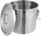 5.5Gal 304 Stainless Steel Airtight Canister,Metal Bucket Large Stainless Steel Canisters - Locking Clamp & Airtight Lids - Dog Food/Bird Seed/Coffee Storage Container by YPCDTL01