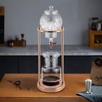 Luxury Ice Cold Brew Dripper Coffee Maker in Stainless Steel and Borosilicate Glass, for Home, Coffee Shops, Cafes, Offices 600 ml Gold - Image 4