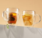 Godinger Coffee Mug Set, Glass Coffee Mugs, Double Wall Insulated Glass Coffee Cups, Espresso Cups, Tea Cup - 13.5oz, Set of 2 (Pack of 2) - Image 4