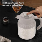 Luocute Tea Infuser Pot, Pure Ti 1100ml Capacity Mechanical Display Tea Water Separation Multifunctional Mechanical Tea Kettle for Home Use - Image 5