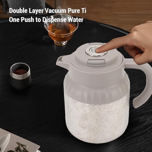 Luocute Tea Infuser Pot, Pure Ti 1100ml Capacity Mechanical Display Tea Water Separation Multifunctional Mechanical Tea Kettle for Home Use - Image 5