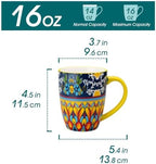 vancasso KRVI Ceramic Coffee Mugs, Set of 6, 16 oz - Image 2