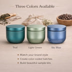 50 Pack 2 oz Round Tea Sample Tins with Lids, Odor-Resistant Tinplate Small Batch Storage Containers, Three Colors Available, for Tea, Coffee, Spices, Herbs (Matte Olive Green) - Image 3