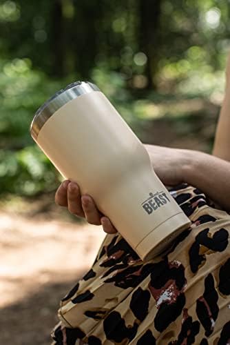 Beast 30 oz Tumbler Stainless Steel Vacuum Insulated Coffee Ice Cup Double Wall Travel Flask (Sand) - Image 3