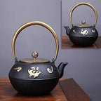 LJYT Teapot Teapots Cast Iron Handmade Teapot Loose Leaf Teapot Filter Heat Tea Kettle Single Home kettle Uncoated vintage cast iron kettle (Color : Suzaku) by Unknown
