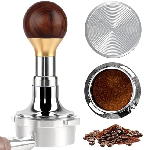 ShanSon 54mm Espresso Tamper,Internally Adjustable Force,Triple-Spring Self-Leveling & Audible Click, Premium Spring-Loaded Coffee Tamper, Threaded 304 Steel Base, Essential Espresso Accessories by ShanSon