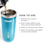 Zoku Instant Iced Coffee Maker, Reusable Beverage Chiller Cools Hot Beverages in Minutes Without Dilution, Portable 11-ounce Tumbler With Spill-resistant Lid and Straw, Teal - Image 4