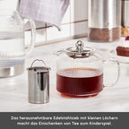 KARACA Kelly Midi Borosilicate Glass Teapot Set with Infuser, 2L Tea Kettle & 1L Teapot with Stainless Steel Strainer, Turkish Tea Maker for Loose Leaf and Herbal Tea, Dishwasher Safe - Image 6