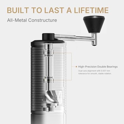 TIMEMORE C5 PRO Manual Coffee Grinder with S2C-042-III Conical Burr, 0.031mm Precision Adjustment,Double Bearing Positioning All-Metal Portable Hand Coffee Grinder for Espresso/French Press/Pour Over - Image 2