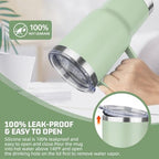 20 oz Tumbler with Handle Stainless Steel Insulated Coffee Mug Tumbler with Lid and Straw Double Wall Vacuum Insulated Coffee Mug Leak Proof Travel Mug Tumbler for Hot and Cold Drink (Green Tea,4pack) - Image 5
