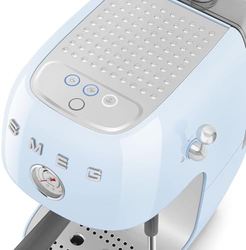 Smeg ECF03 Made in Italy Retro Espresso Machine with Cold Brew, 15 Bar Pump, Thermoblock Heating, Steam Wand, Adjustable Temperature, 47 oz Water Tank- (Pastel Blue) - Image 4