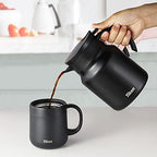 Tiken 34 Oz Thermal Coffee Carafes For Keeping Hot, Double Wall Stainless Steel Insulated Coffee Carafe, 1 Liter Beverage Pitcher (Matte Black) - Image 6