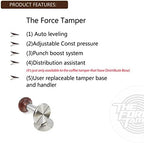 The Force Tamper Automatic Impact Coffee Tamper Adjustable Const Pressure and Autoleveling Standard Set New (Mush, 58.50mm) - Image 4