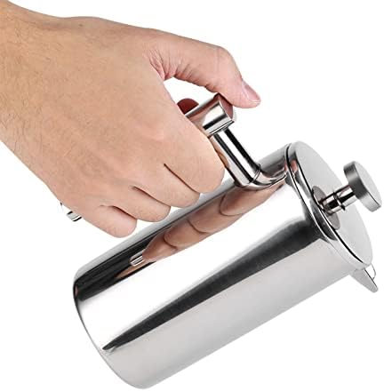 350ML French Press Coffee Maker, Stainless Steel French Press Pot with Double Wall Insulation Cool Touch Handle, for Home Office - Image 7