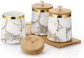 JUXYES Set of 3 Marble Spices Sugar Coffee Tea Canister with Airtight Lid by JUXYES