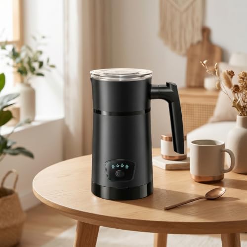 Industrial Frother Electric Milk Frother Warmer Automatic Milk Heater With Simple Control Panel And 350ml Capacity For Lattes Cappuccinos Hot Chocolates Suitable for home kitchen - Image 3