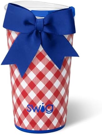 Swig Life 24oz Insulated Party Cup with EZ Slider Lid, Patriotic Picnic by SwigLife