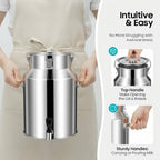Stainless Steel Milk Can Milk Bucket, Wine Pail Bucket with Spigot - Image 5