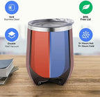 DOMICARE Stainless Steel Wine Tumbler Bulk with Lid, Personalized Rose Gold Insulated Tumblers Set, 12oz Travel Coffee Cups Pack of 8 - Image 2