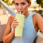 BrüMate Resa 25oz 100% Leakproof Travel Tumbler with Handle & Straw | Flexible SoftSip Straw | Silicone Sleeve for Durability | Stainless Steel | Cup Holder & Travel Friendly Water Bottle | (Sage) - Image 6