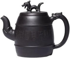 Tea Kettle 420ml Purple Clay Teapot Master Handmade Dragon Pot Raw Ore Black Mud Kettle with Infuser Zisha Teaset Ceramic Tea Infuser by Unknown