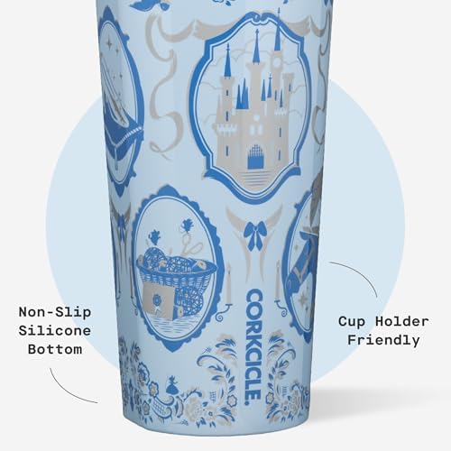 Corkcicle Cold Cup Straw Tumbler, 24 oz, Disney Princess Cinderella - Image 5