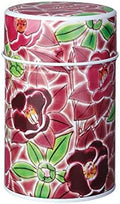 Tokyo Matcha Selection - Kutani Tsubaki Camellia sateel Tea Caddy can - 2 Color - 2 Size - for Tea Leaf [Standard Ship by SAL: NO Tracking Number & Insurance] (Wine, S) by Tokyo+Matcha+Selection