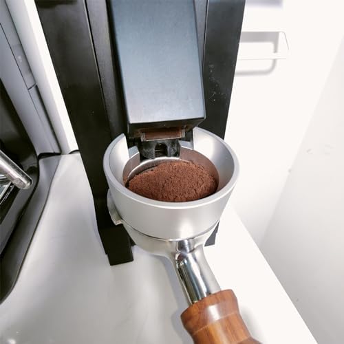 58mm Dosing Funnel, Dosing Funnel Puck Screen Espressos Dosing Funnel Coffee Dosing Rings Compatible with 58mm Portafilter for Home Bar(Silver) - Image 3