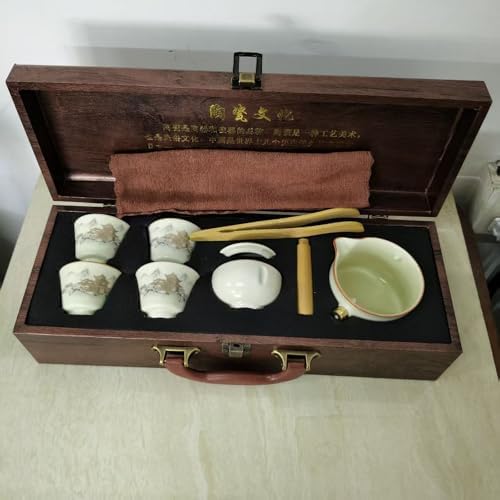 Chinese Kung Fu Tea Set, Semi-Automatic for Lazy Users, Exquisite Gifts Set, Perfect for Christmas, Father's Day, Mother's Day, and Birthday Gifts. (Grey-House) - Image 7