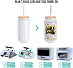 PYD Life 8 Pack Sublimation Glass Can Tumblers Stainless Steel 15 OZ - Image 4