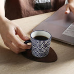 Selamica Ceramic 5 Oz Espresso Cups Set of 4, Vintage Blue - Image 5