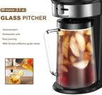 LITIFO Iced Tea Maker and Iced Coffee Maker Brewing System with 2.5-quart Pitcher, sliding strength selector for Taste Customization, Stainless Steel (Black 2.0) - Image 5