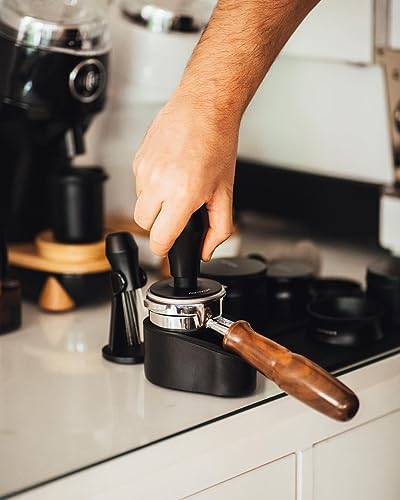 Normcore 58.5mm Espresso Coffee Tamper V4 - Titanium PVD Coating Ripple Base - Spring Loaded Tamper - 15lb / 25lb / 30lbs Replacement Springs - Anodized Aluminum Handle and Stand - Image 3