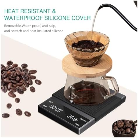 Digital Coffee Scale 3Kg 0.1G High Precision Rechargeable Drip Espresso Scale with Timer Portable Kitchen Scale Fine Scales, - Image 4