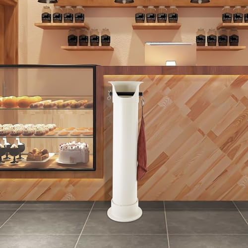 Espresso Coffee Knock Box, Commercial Floor Standing Knockbox with Removable Base, Coffee Grounds Bucket with 30 Garbage Bags and Towel for Snack Bars, Coffee Shops (Beige) - Image 3
