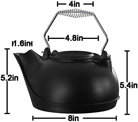 Fire Beauty Humidifying Iron Kettle，Stove Humidifier，Wood Stove Kettle，Cast Iron，Chrome handle - Image 6
