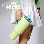 Elemental Spill Proof 40oz Insulated Tumbler with Handle & Straw Travel Mug - Image 4