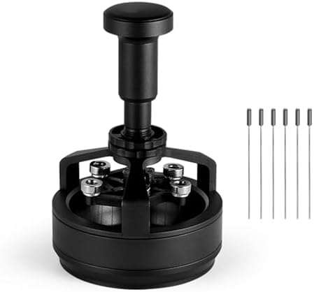 58mm Distribution Tool with 14x0.25mm Needles and Adjustable Depth for Even Powder Distribution Coffee Essentials - Image 3