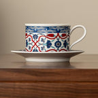 Ceramic Coffee Mug with Saucer 8 OZ Turkish Coffee Cups Set by Unknown